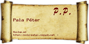 Pala Péter névjegykártya